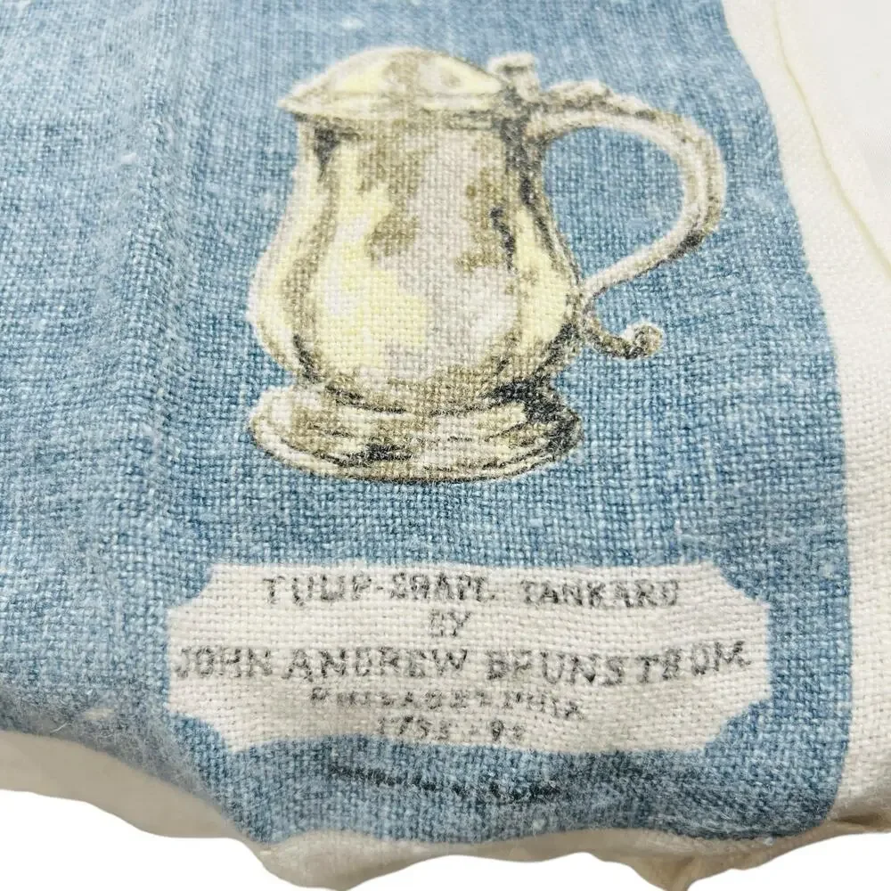 Kay‎ Dee VTG 1950s MCM Hand Printed Linen Tea Towel Set American Pewter Kitchen